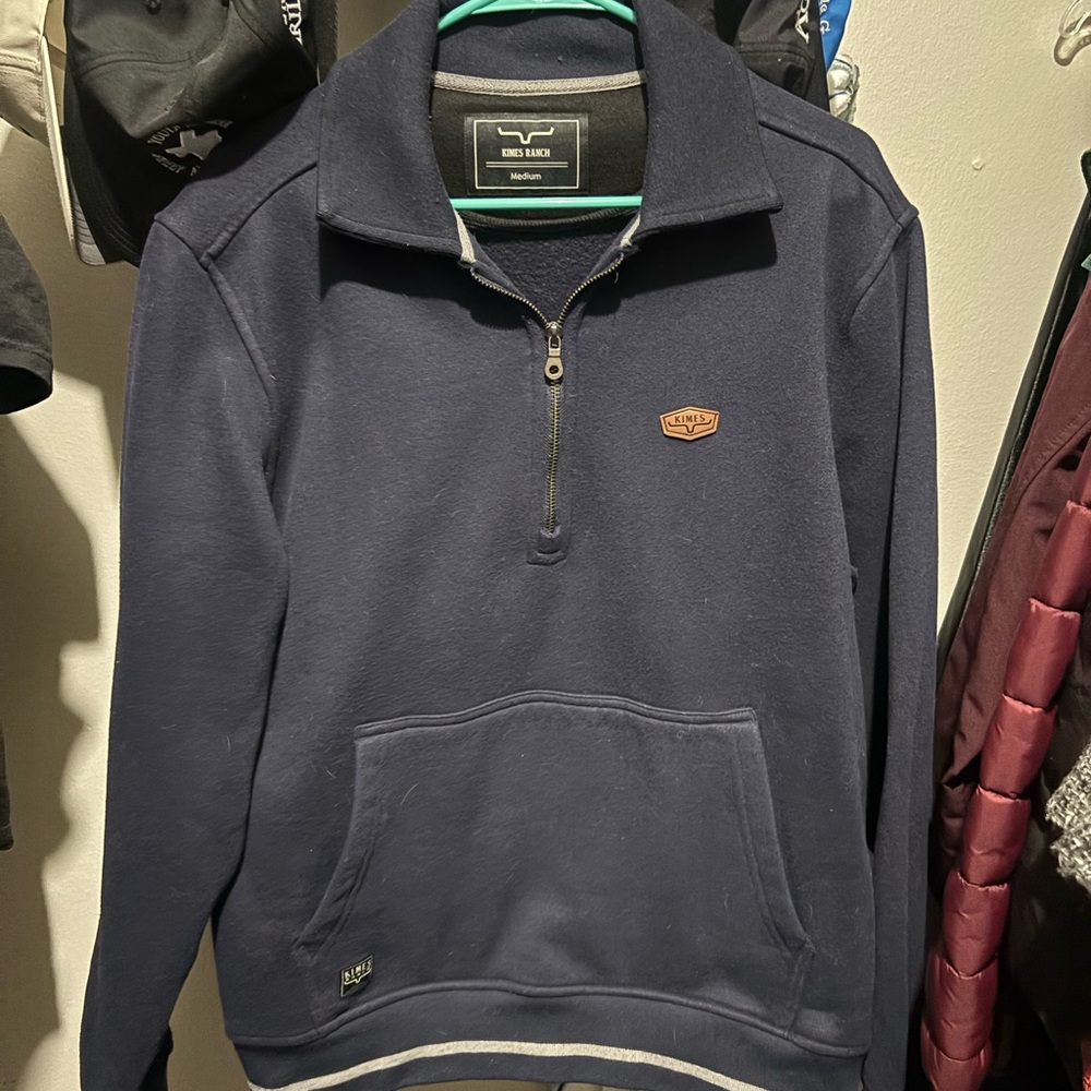 Kimes Ranch Men's Navy Zip-Up Sweater